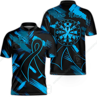 Custom Darts Jersey Polo Shirt, Ribbons Dart, Custom Dart Jersey Team Shirt For Players With Name & Team Name
