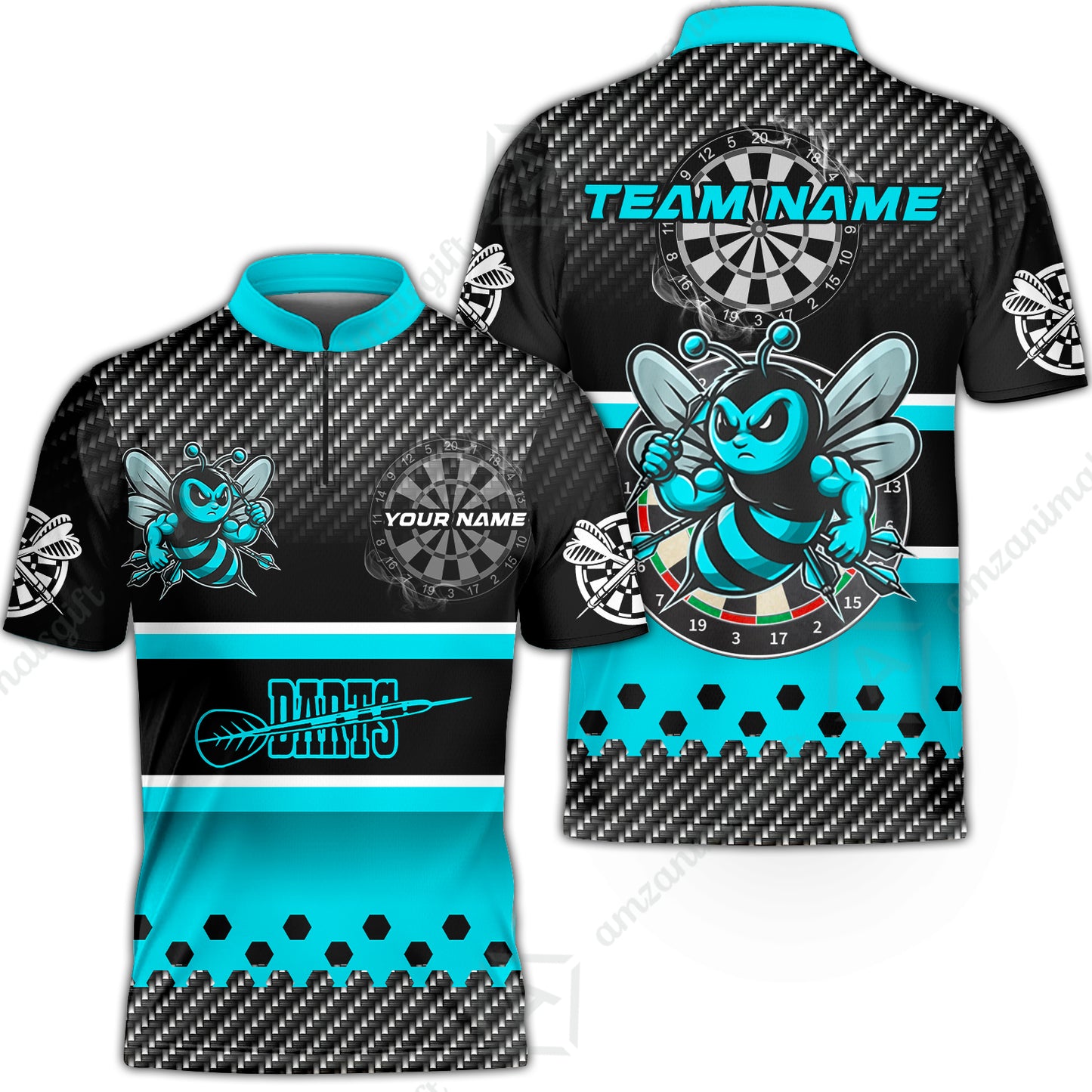 Custom Funny Bee Darts Unisex Polo Team Shirts, Custom Team League Darts Jersey Polo , Custom Darts Team Jerseys Uniform