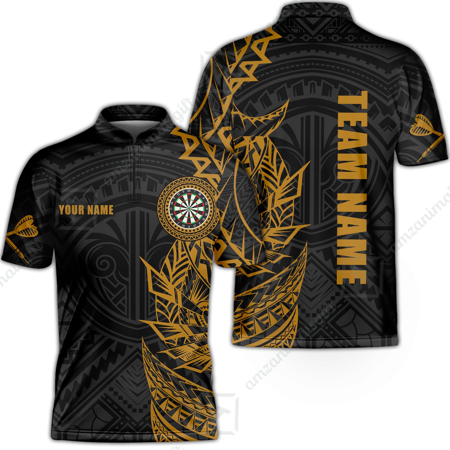 Custom Tribal Darts Team Men Polo Shirts, Darts uniforms Tribal Darts Personalized Name And Team Name