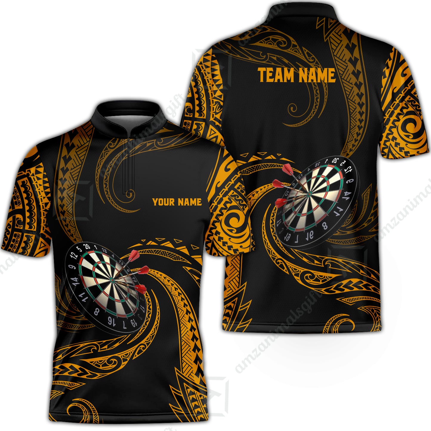 Custom Roll Tribal Darts Team Men Polo Shirts, Darts uniforms Roll Tribal Darts Personalized Name And Team Name