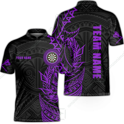 Custom Tribal Darts Team Men Polo Shirts, Darts uniforms Tribal Darts Personalized Name And Team Name