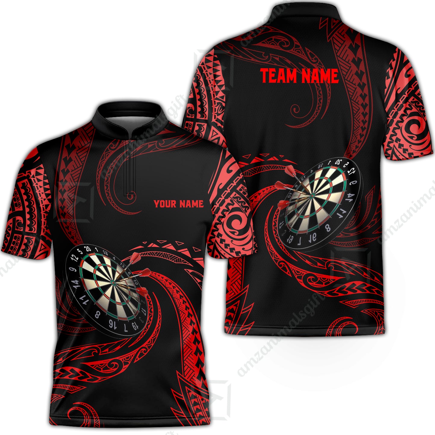 Custom Roll Tribal Darts Team Men Polo Shirts, Darts uniforms Roll Tribal Darts Personalized Name And Team Name