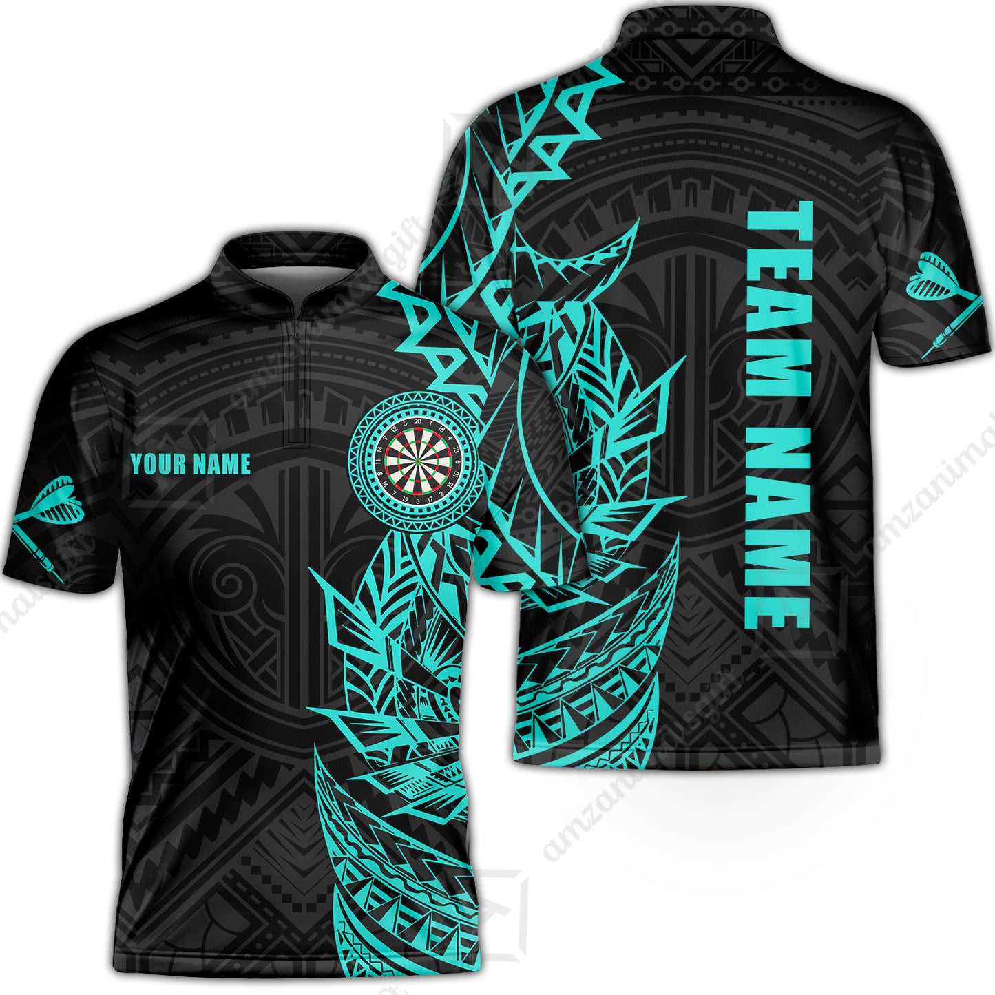 Custom Tribal Darts Team Men Polo Shirts, Darts uniforms Tribal Darts Personalized Name And Team Name