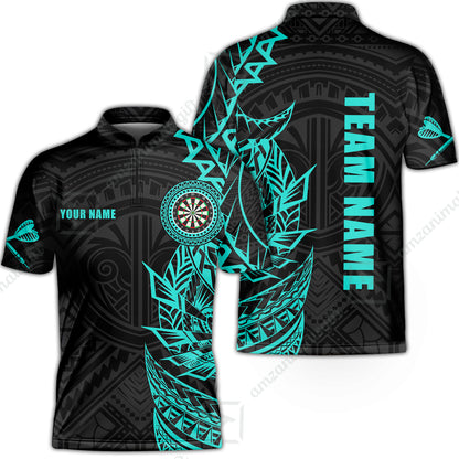 Custom Tribal Darts Team Men Polo Shirts, Darts uniforms Tribal Darts Personalized Name And Team Name