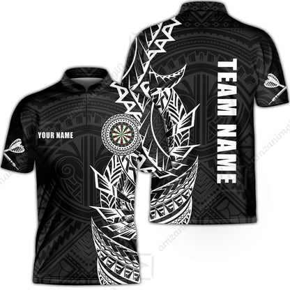 Custom Tribal Darts Team Men Polo Shirts, Darts uniforms Tribal Darts Personalized Name And Team Name