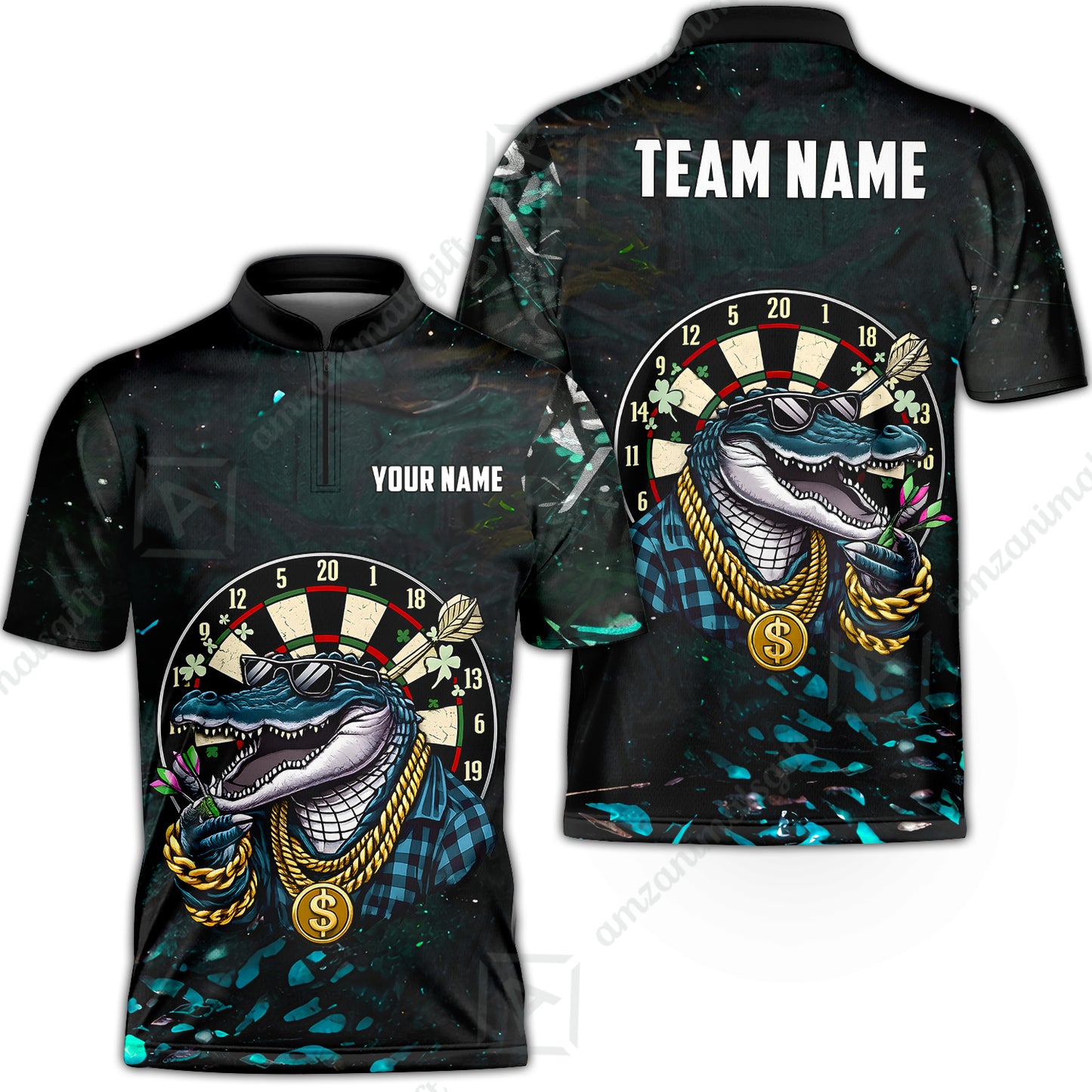 Custom Darts Team Jersey, Personalized Alligator Dart Jersey Shirt For Players With Name & Team Name