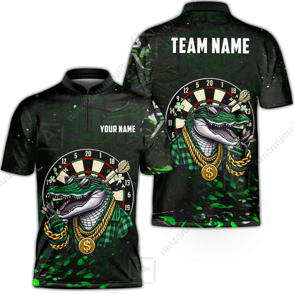 Custom Darts Team Jersey, Personalized Alligator Dart Jersey Shirt For Players With Name & Team Name