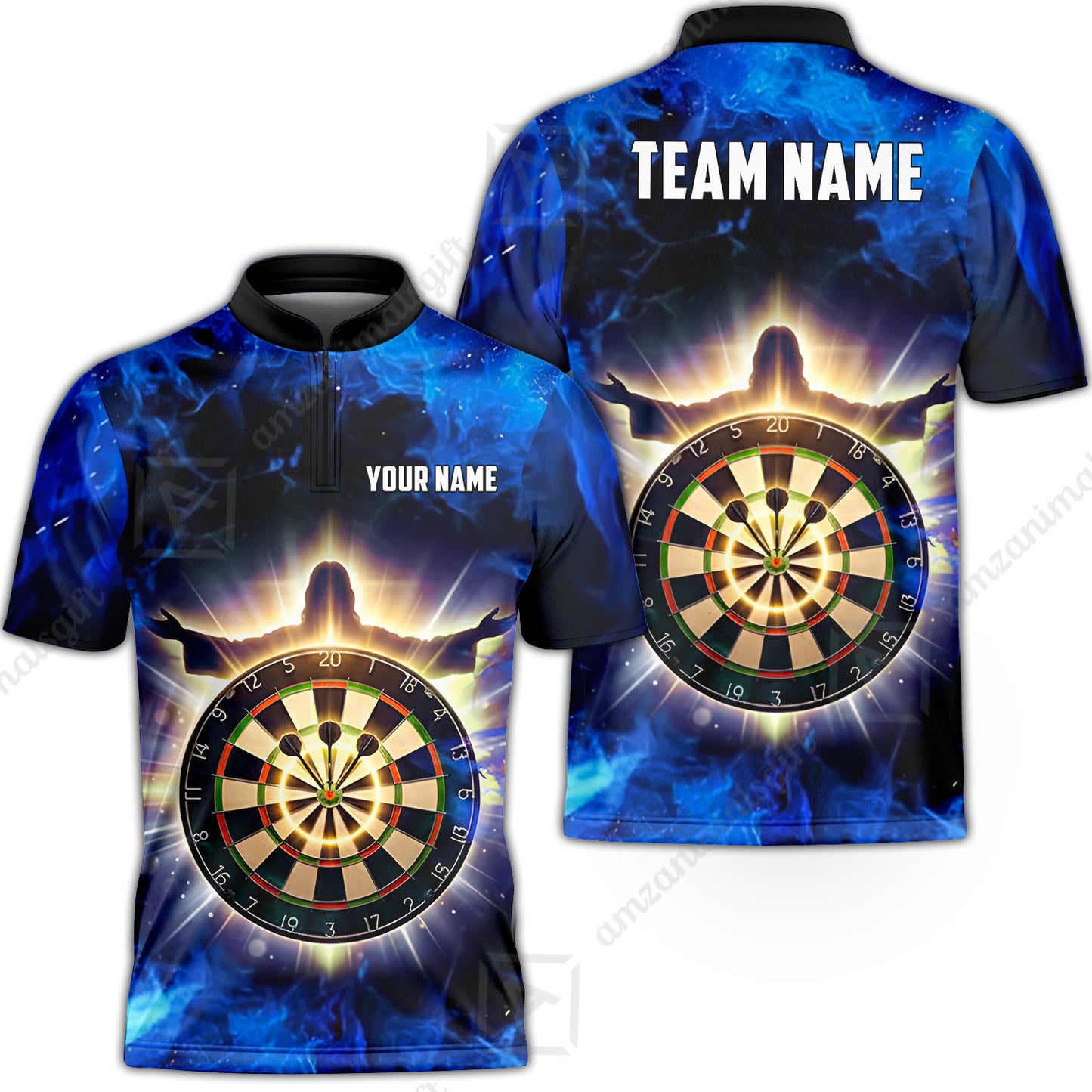 Custom Darts Team Jersey, Personalized Heavenly Strike Dart Polo Shirt For Players With Name & Team Name