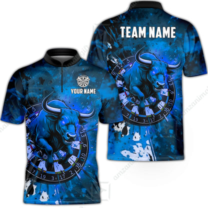 Custom Darts Team Jersey, Personalized Raging Bull Jersey Shirt For Players With Name & Team Name