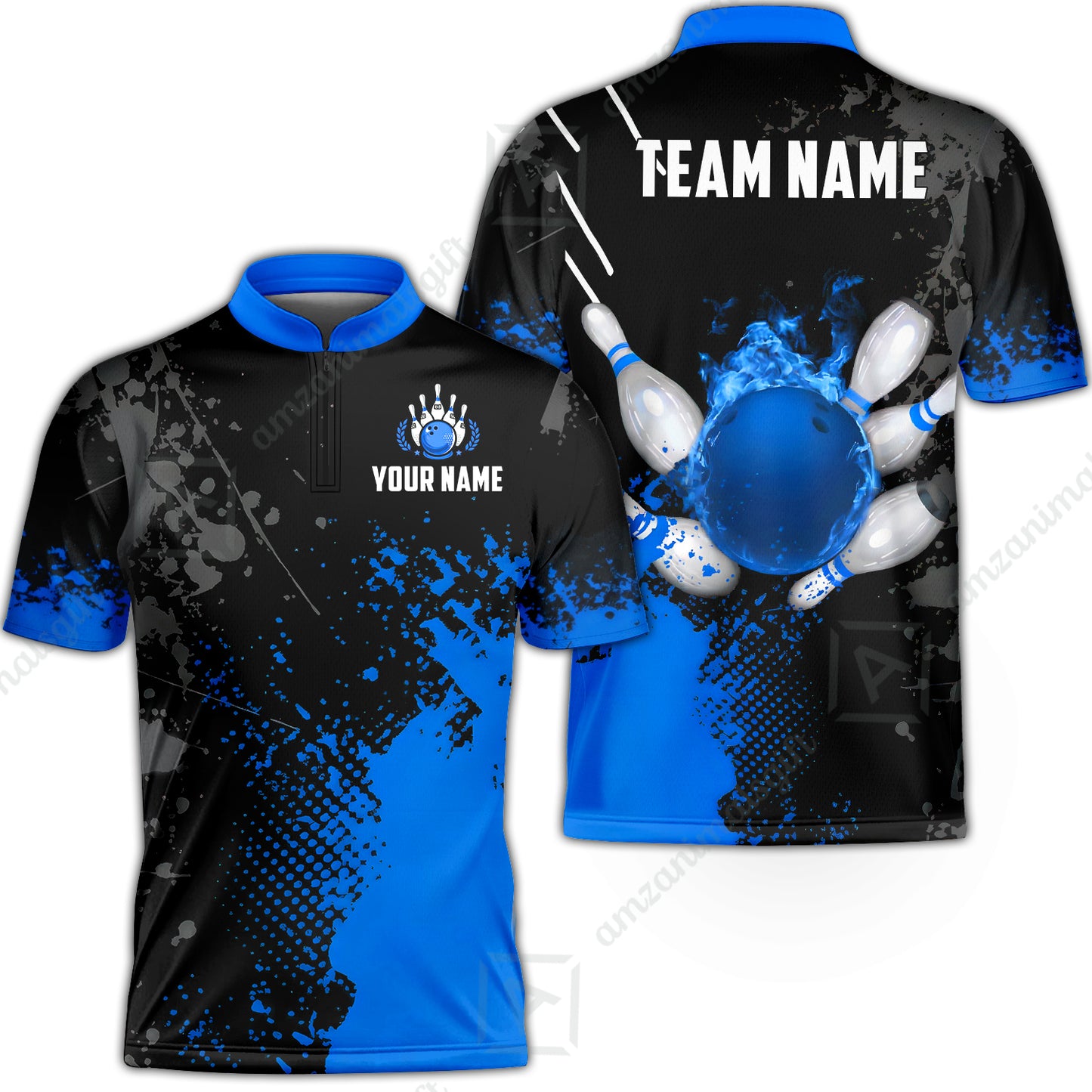 Custom Bowling Jersey Polo Shirt, Fire Ball Bowling, Custom Bowling Jersey Team Shirt For Players With Name & Team Name