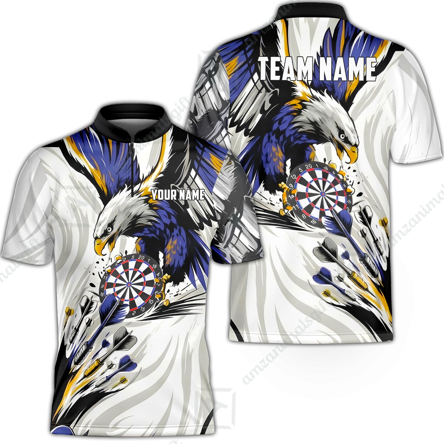 Custom Darts Team Jersey, Personalized Eagle Strike Dart Polo Shirt For Players With Name & Team Name