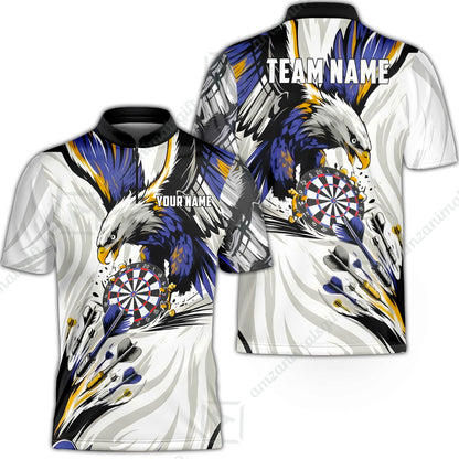 Custom Darts Team Jersey, Personalized Eagle Strike Dart Polo Shirt For Players With Name & Team Name
