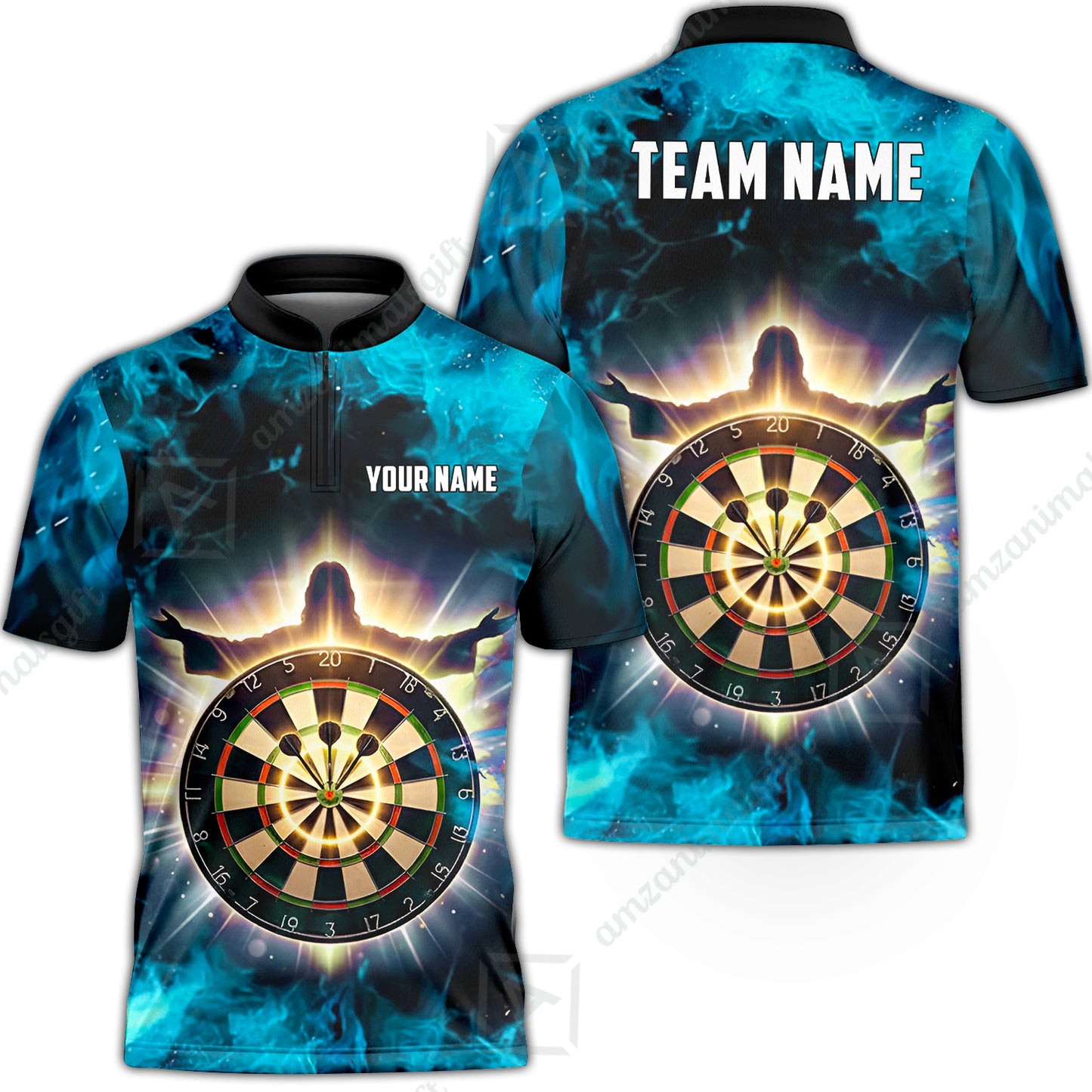 Custom Darts Team Jersey, Personalized Heavenly Strike Dart Polo Shirt For Players With Name & Team Name