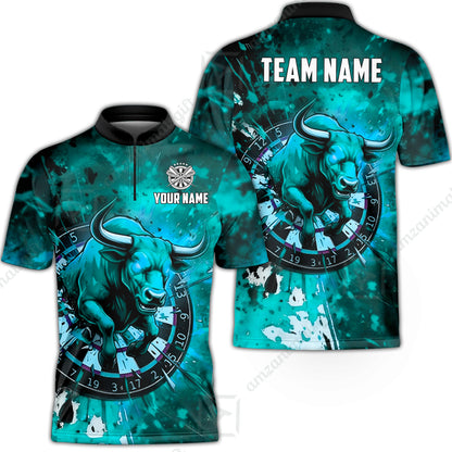 Custom Darts Team Jersey, Personalized Raging Bull Jersey Shirt For Players With Name & Team Name