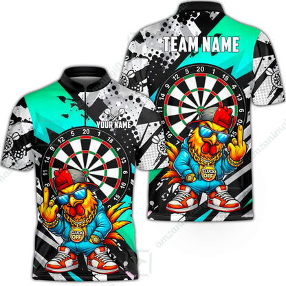 Custom Darts Team Jersey, Personalized Street Rebel Rooster Darts Polo Shirt For Players With Name & Team Name