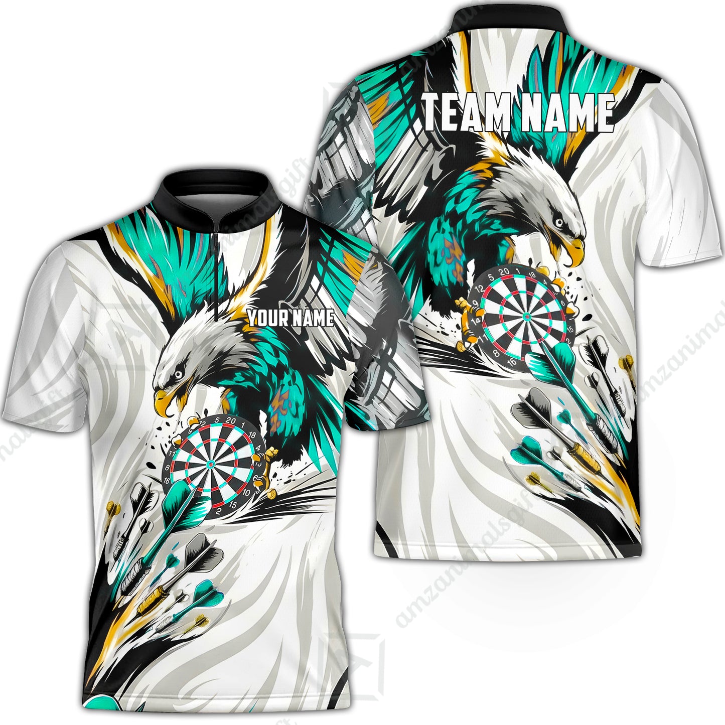 Custom Darts Team Jersey, Personalized Eagle Strike Dart Polo Shirt For Players With Name & Team Name