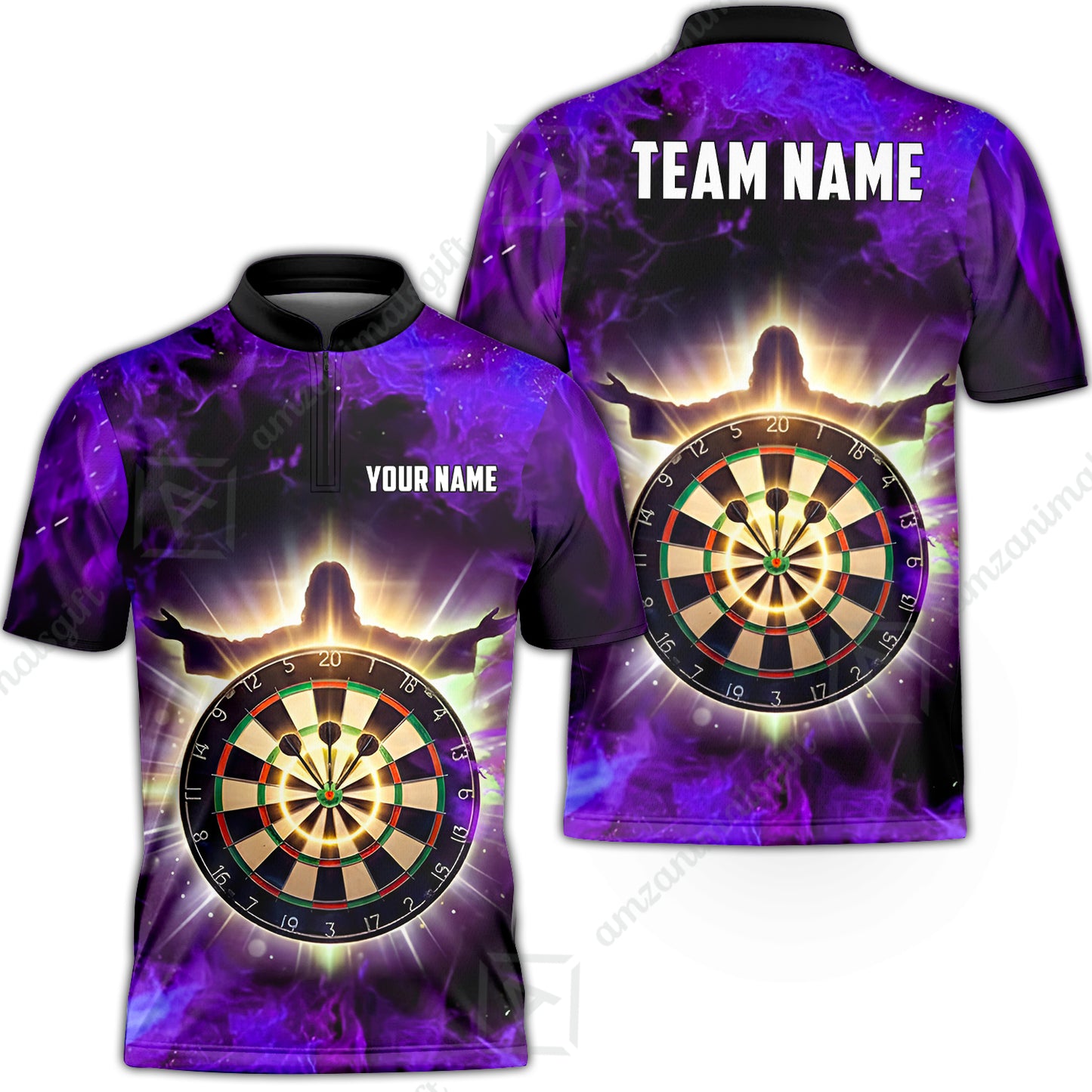 Custom Darts Team Jersey, Personalized Heavenly Strike Dart Polo Shirt For Players With Name & Team Name