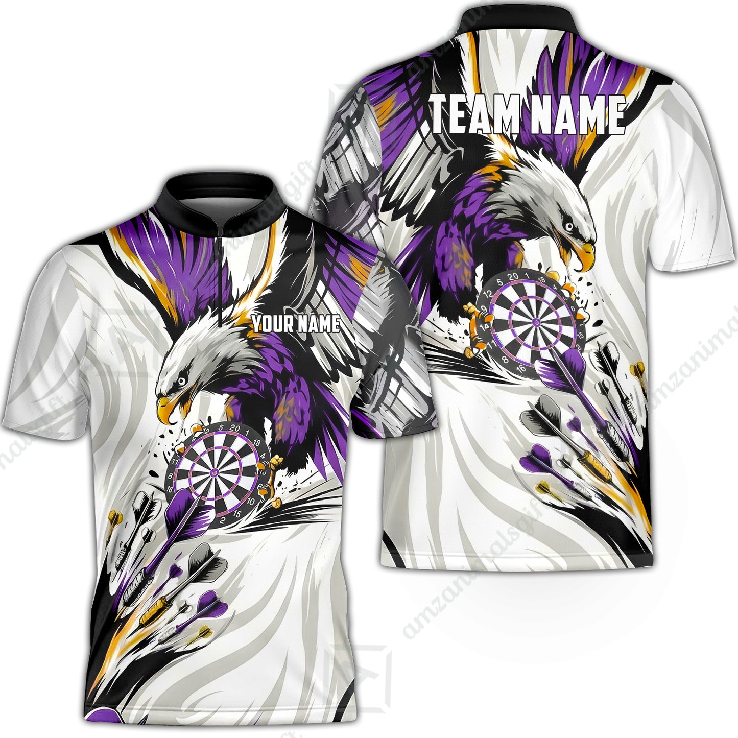 Custom Darts Team Jersey, Personalized Eagle Strike Dart Polo Shirt For Players With Name & Team Name