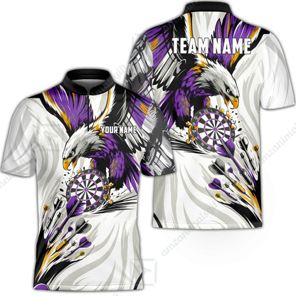 Custom Darts Team Jersey, Personalized Eagle Strike Dart Polo Shirt For Players With Name & Team Name