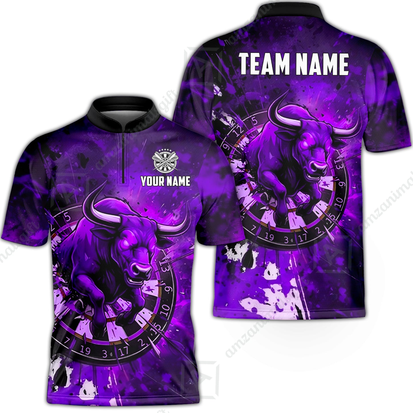 Custom Darts Team Jersey, Personalized Raging Bull Jersey Shirt For Players With Name & Team Name
