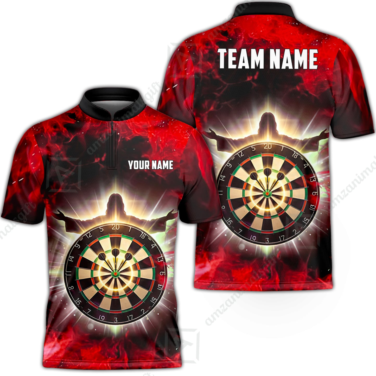 Custom Darts Team Jersey, Personalized Heavenly Strike Dart Polo Shirt For Players With Name & Team Name
