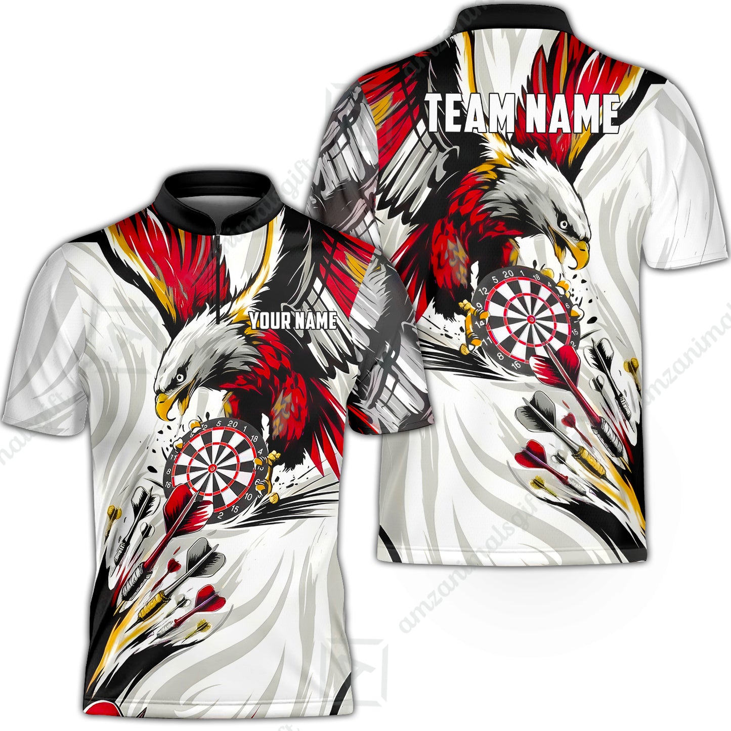 Custom Darts Team Jersey, Personalized Eagle Strike Dart Polo Shirt For Players With Name & Team Name