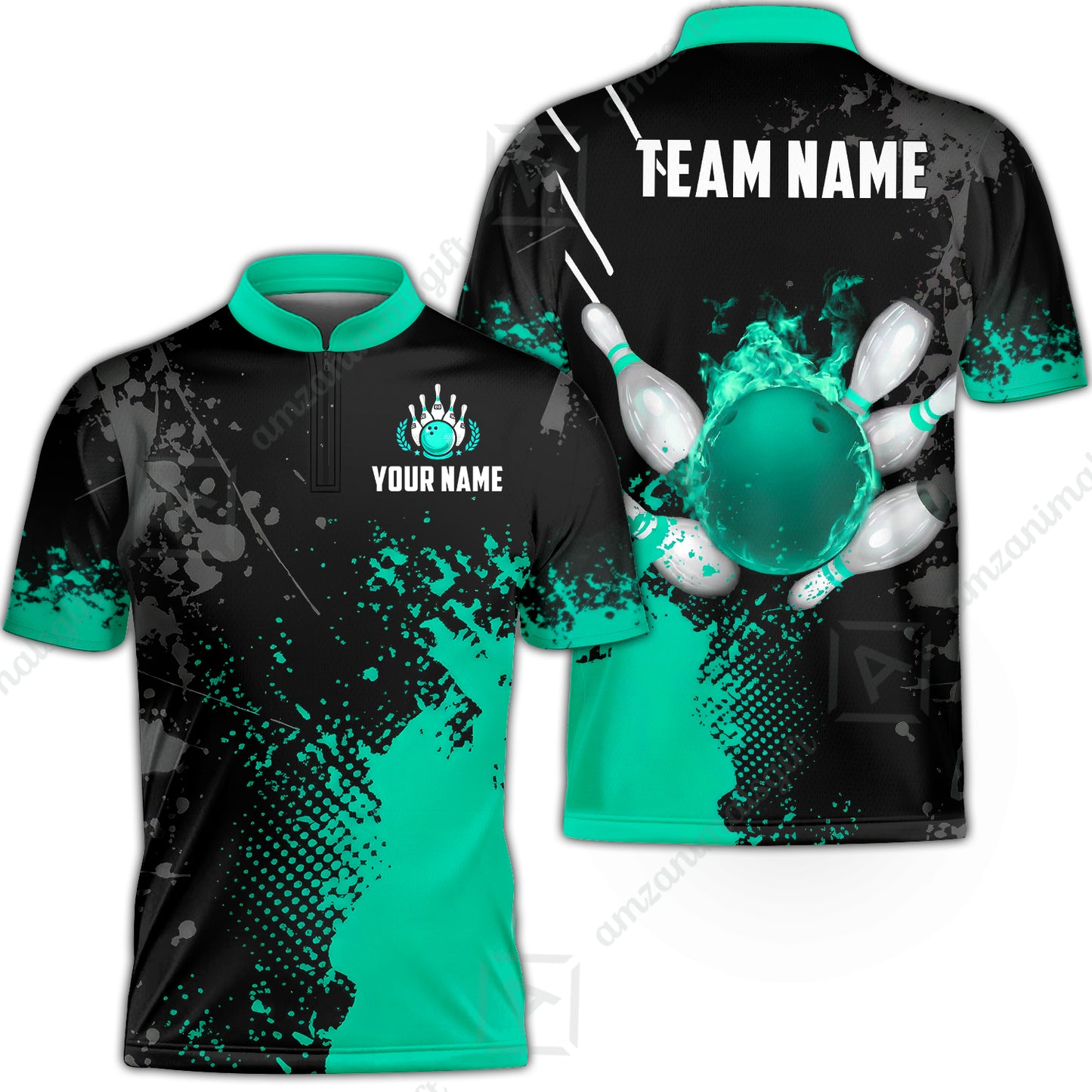 Custom Bowling Jersey Polo Shirt, Fire Ball Bowling, Custom Bowling Jersey Team Shirt For Players With Name & Team Name
