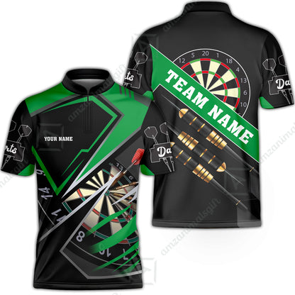 Personalized Darts Men Polo Shirt - Custom Name & Team Name Darts Polo Shirt