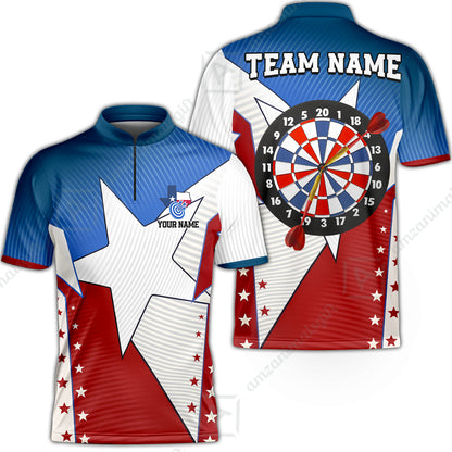 Custom Texas Darts Men Polo Shirt, Personalized Darts For Team Polo Shirt For Men, Perfect Gift For Darts Lovers, Darts Players