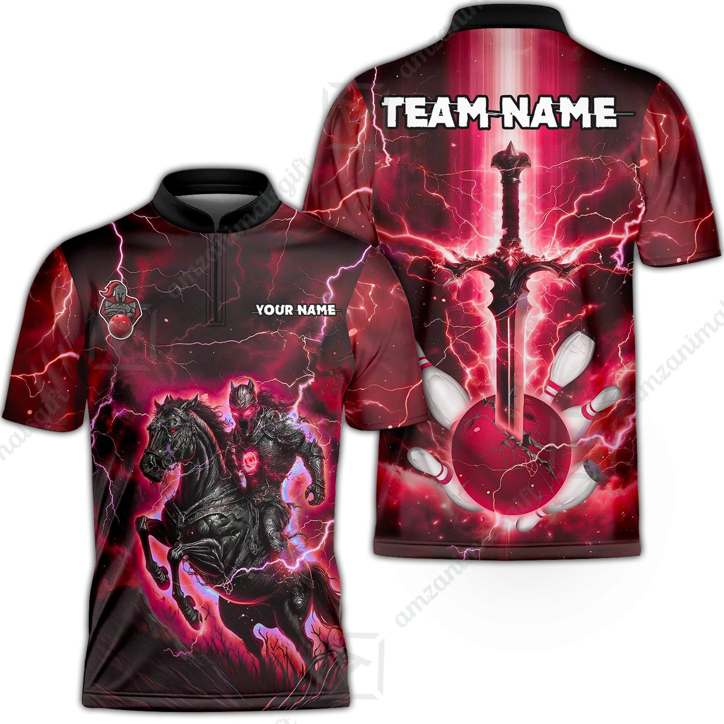 Custom Bowling Jersey Polo Shirt, Dark Knight Bowling, Custom Bowling Jersey Team Shirt For Players With Name & Team Name