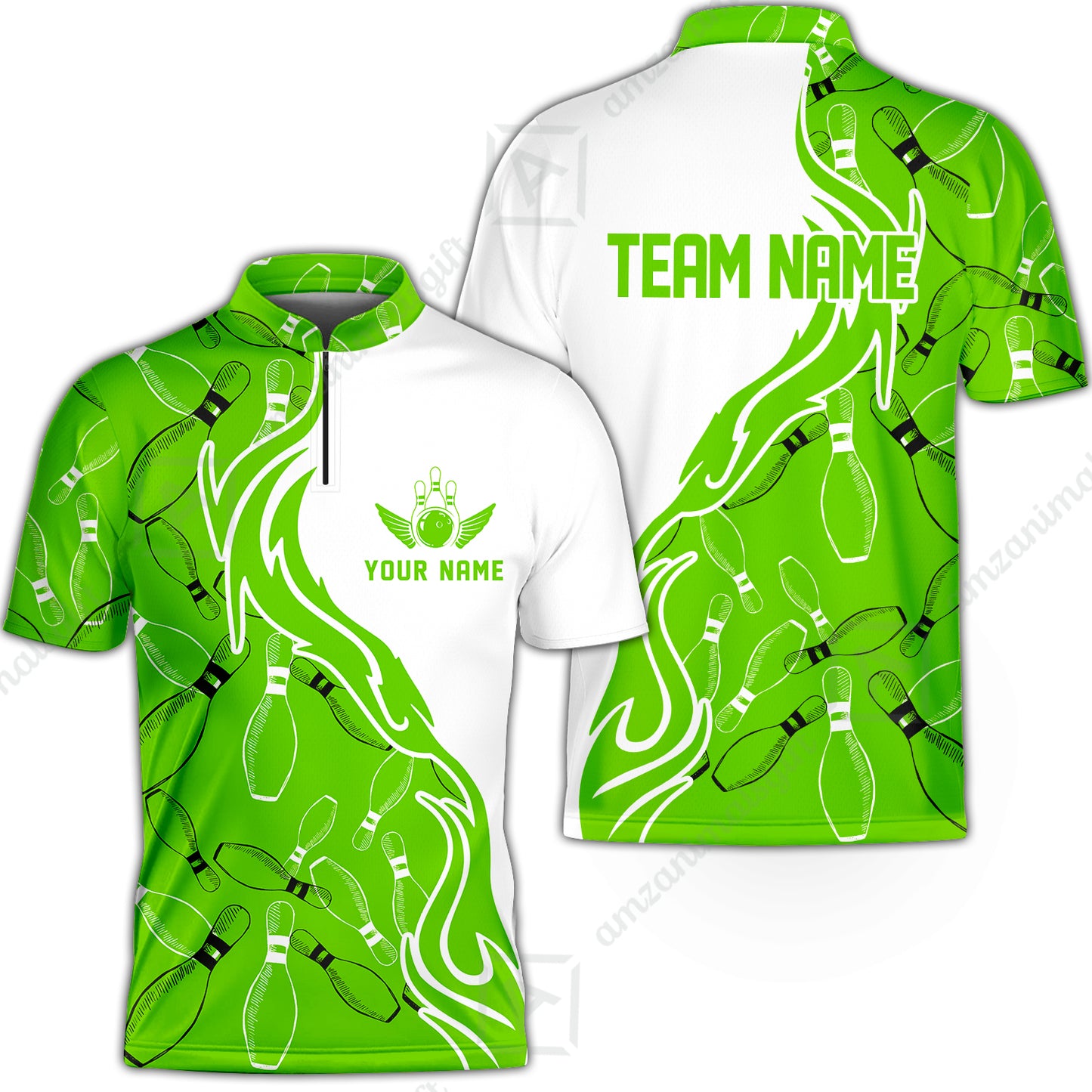 Bowling Custom Women Polo Shirt - Custom Bowling Team Jersey,  Bowling uniforms Ball & Pins Personalized Bowling Name And Team Name