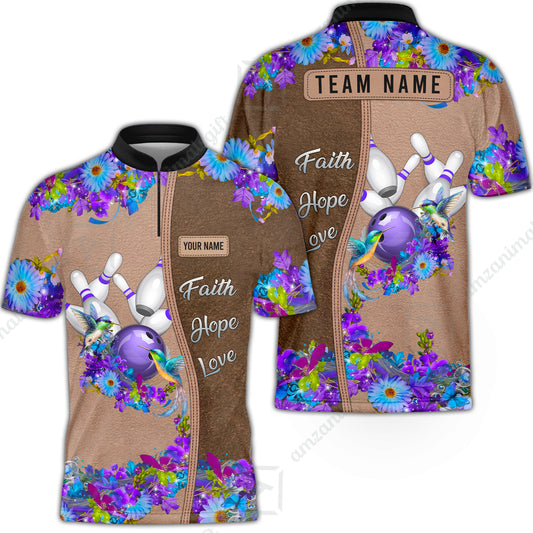 Custom Christian Faith Bowling Jersey Polo Shirt, Custom Christian Faith Bowling Jersey Team Shirt For Players With Name & Team Name