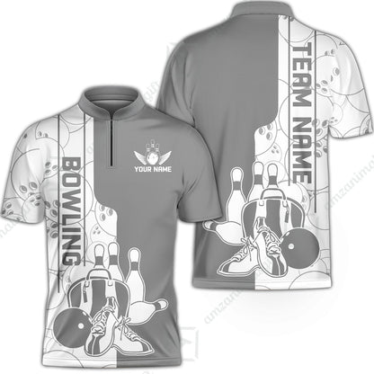 Custom Bowling Team Jersey Bowling Shoes Polo Shirts, Bowling Team Uniforms, Personalized Name And Team Name