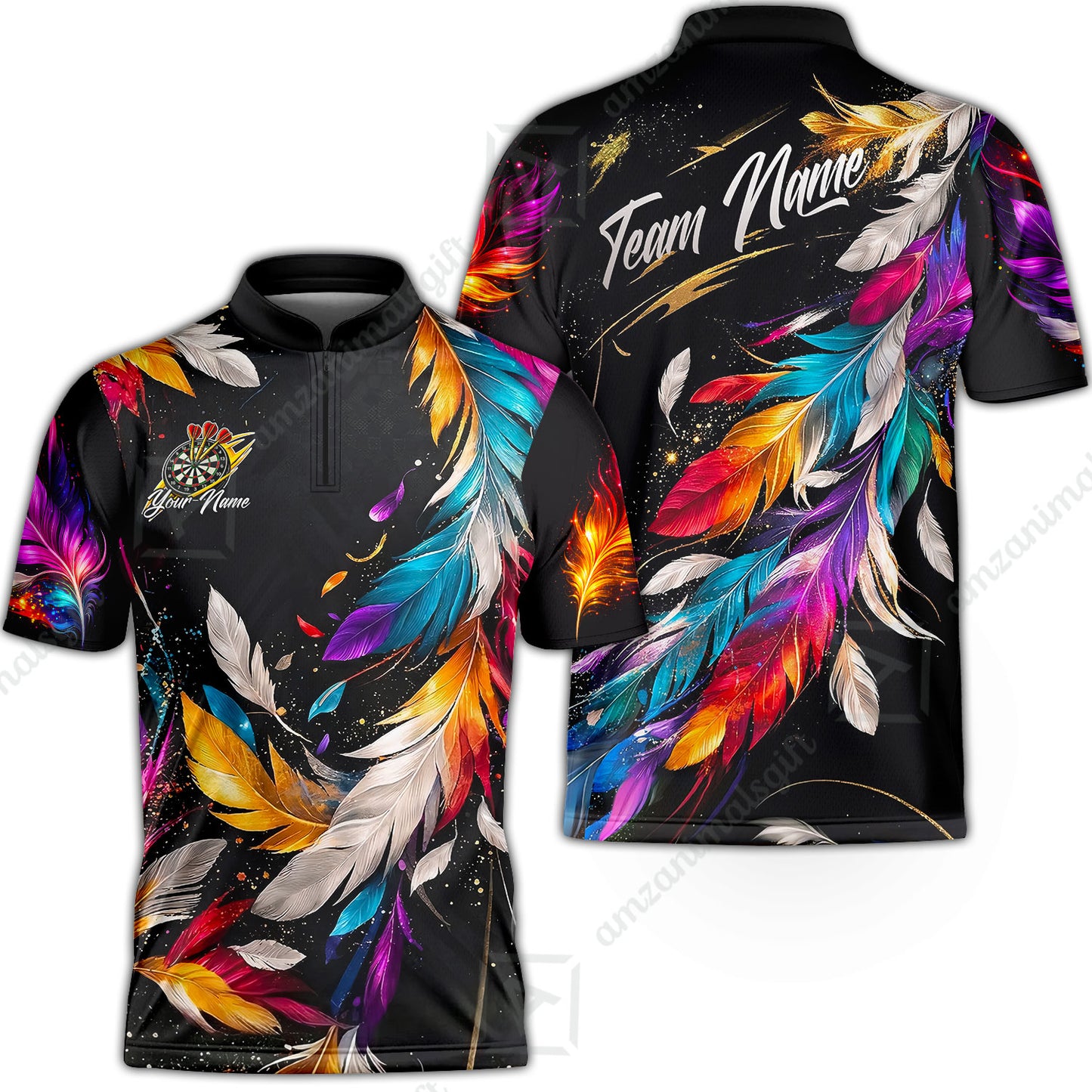 Custom Darts Team Jersey, Personalized Galaxy Sparkle Darts Shirt For Players With Name & Team Name