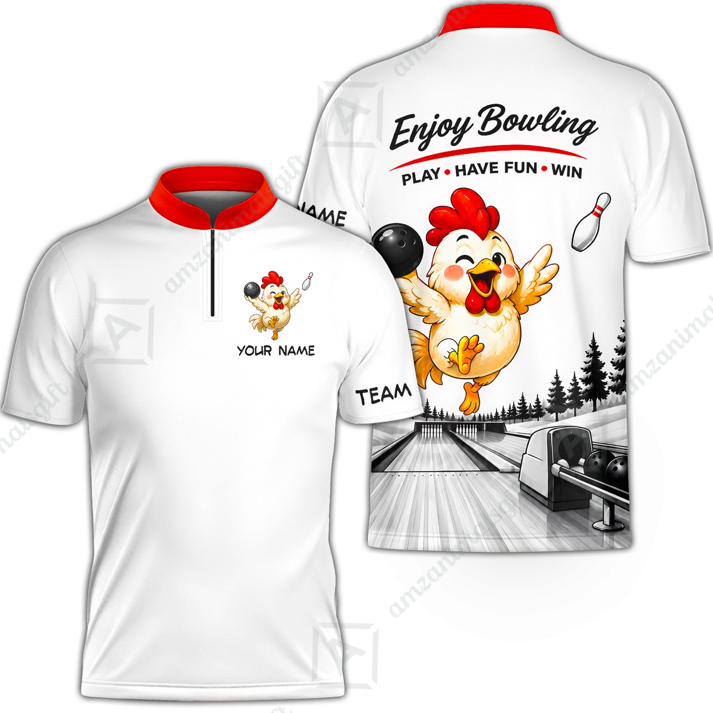 Custom Bowling Jersey Polo Shirt, Enjoy Bowling, Custom Bowling Jersey Team Shirt For Players With Name and Team Name