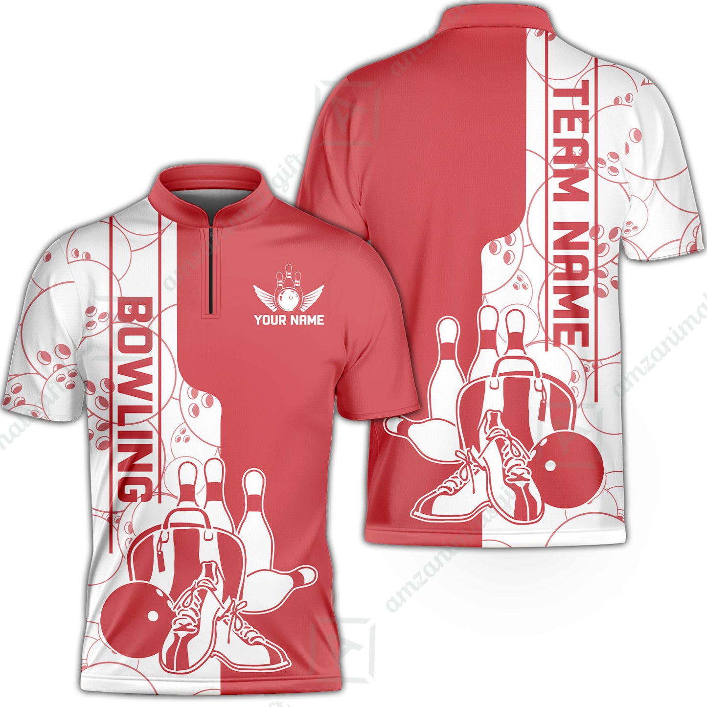 Custom Bowling Team Jersey Bowling Shoes Polo Shirts, Bowling Team Uniforms, Personalized Name And Team Name