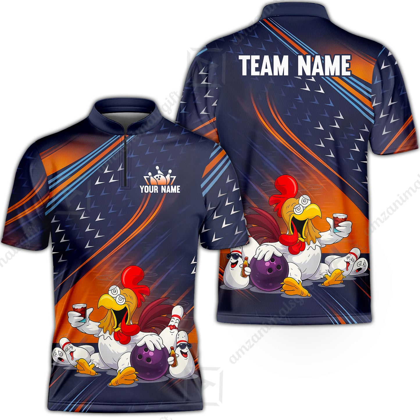Custom Bowling League Drinking Jersey Polo Shirt, Custom Bowling League Drinking Jersey Team Shirt For Players With Name & Team Name