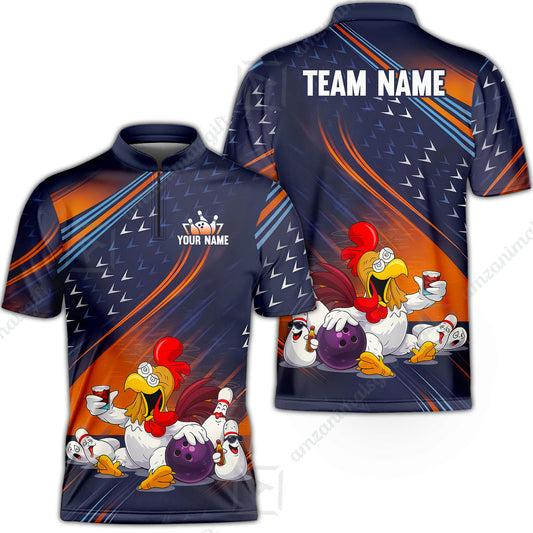 Custom Bowling League Drinking Jersey Polo Shirt, Custom Bowling League Drinking Jersey Team Shirt For Players With Name & Team Name