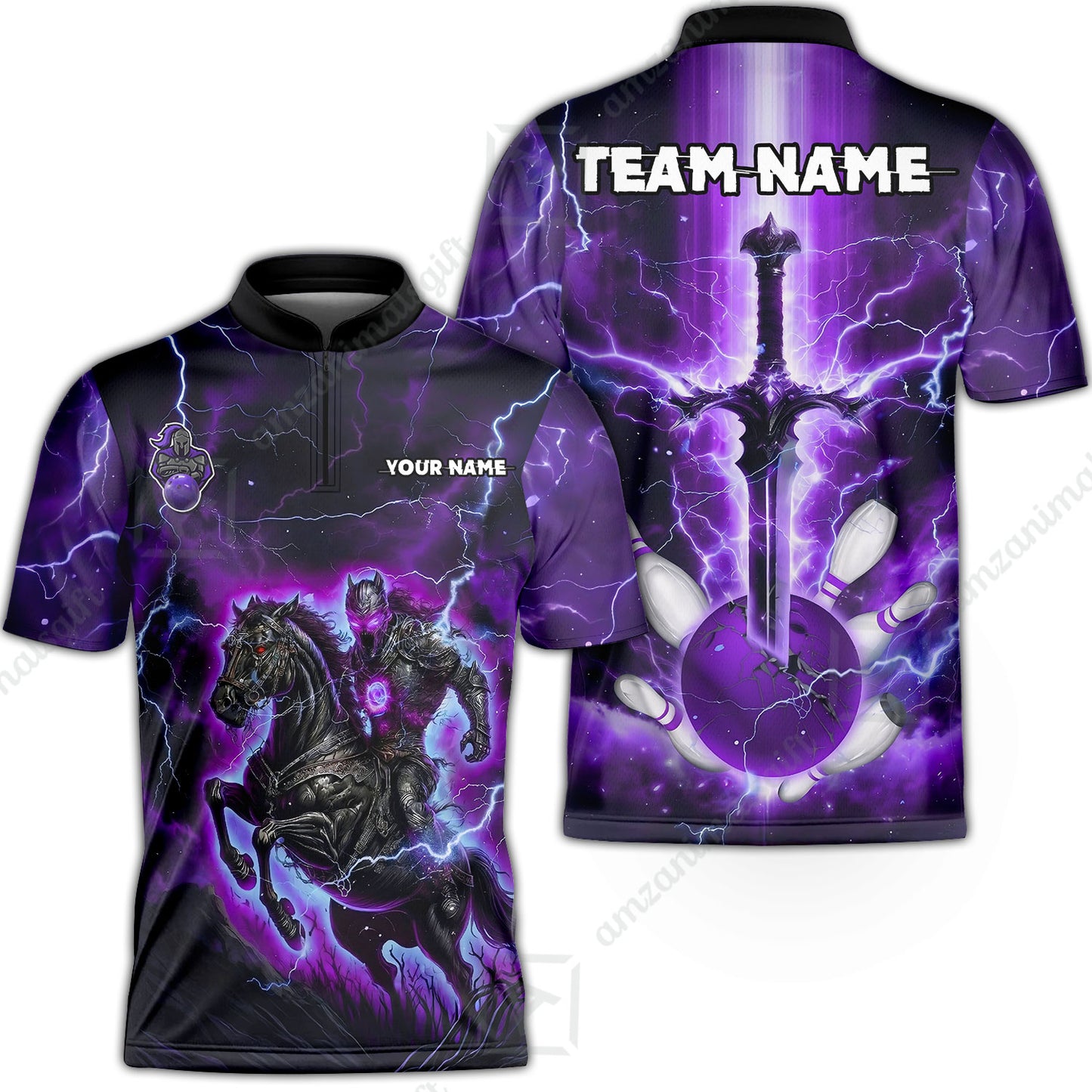 Custom Bowling Jersey Polo Shirt, Dark Knight Bowling, Custom Bowling Jersey Team Shirt For Players With Name & Team Name