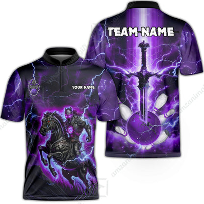 Custom Bowling Jersey Polo Shirt, Dark Knight Bowling, Custom Bowling Jersey Team Shirt For Players With Name & Team Name