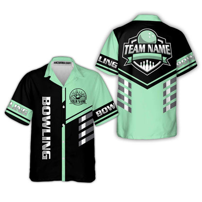 Custom Bowling Team Shirt – Modern Split Design Multicolor Option Personalized Jersey Bowling Uniform For League Players
