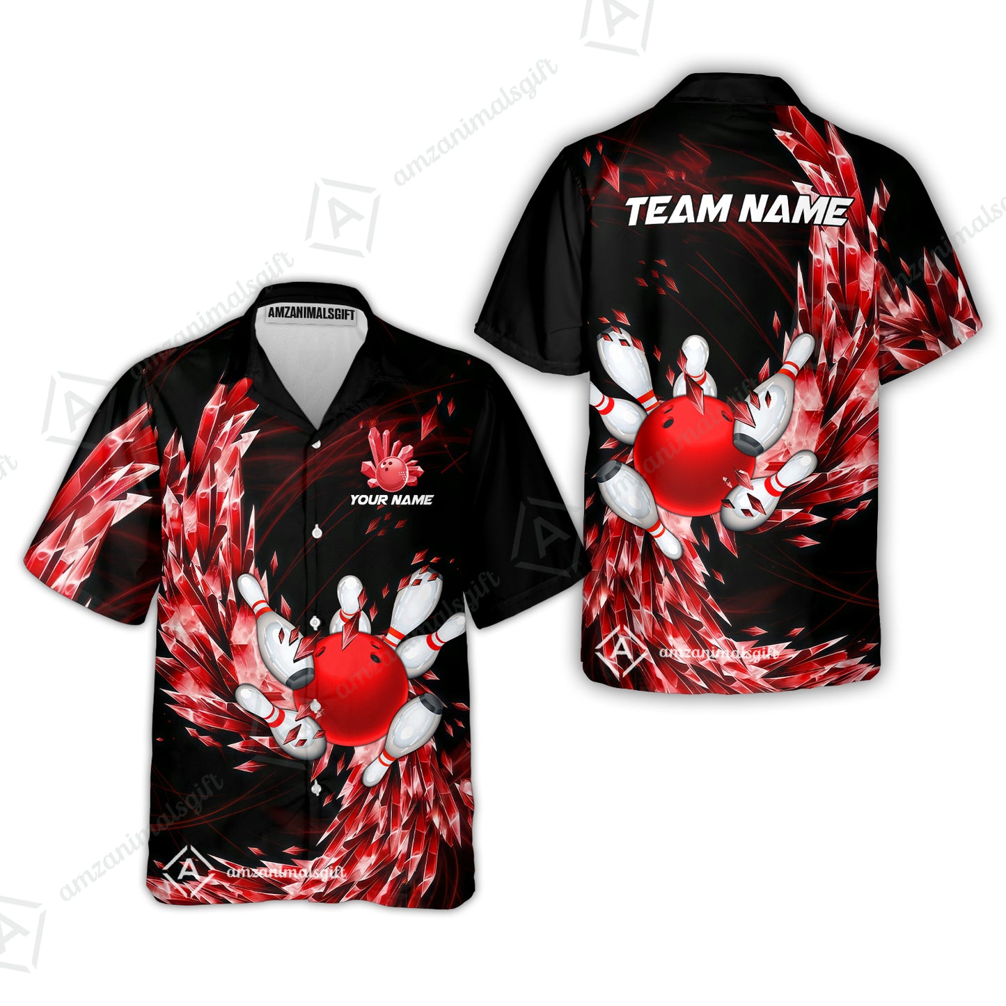 Custom Bowling Jersey Polo Shirt, Crystal Explosion Bowling Custom Bowling Jersey Team Shirt For Players With Name & Team Name
