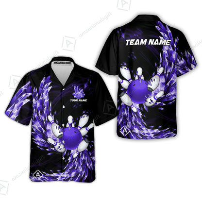 Custom Bowling Jersey Polo Shirt, Crystal Explosion Bowling Custom Bowling Jersey Team Shirt For Players With Name & Team Name