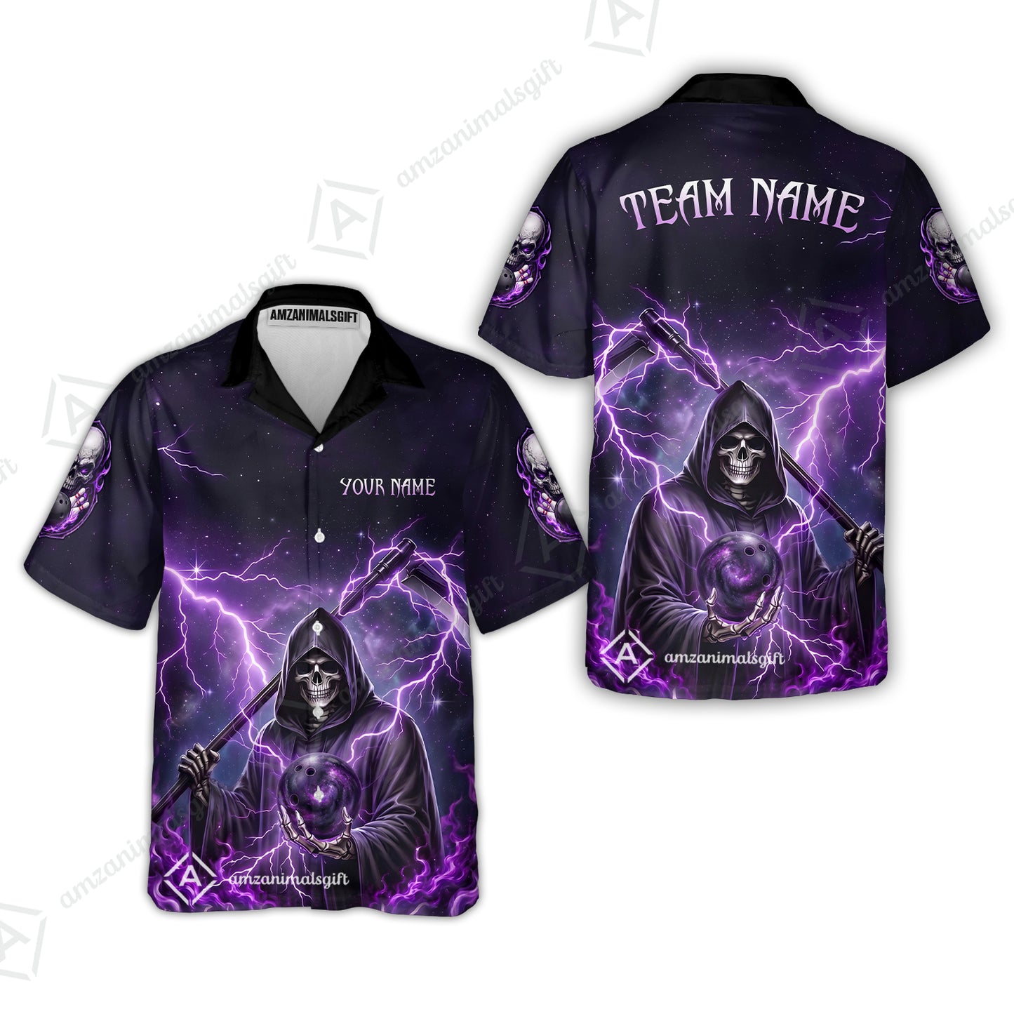 Custom Bowling Jersey Polo Shirt, Multiple Colors Death, Custom Bowling Jersey Team Shirt For Players With Name & Team Name