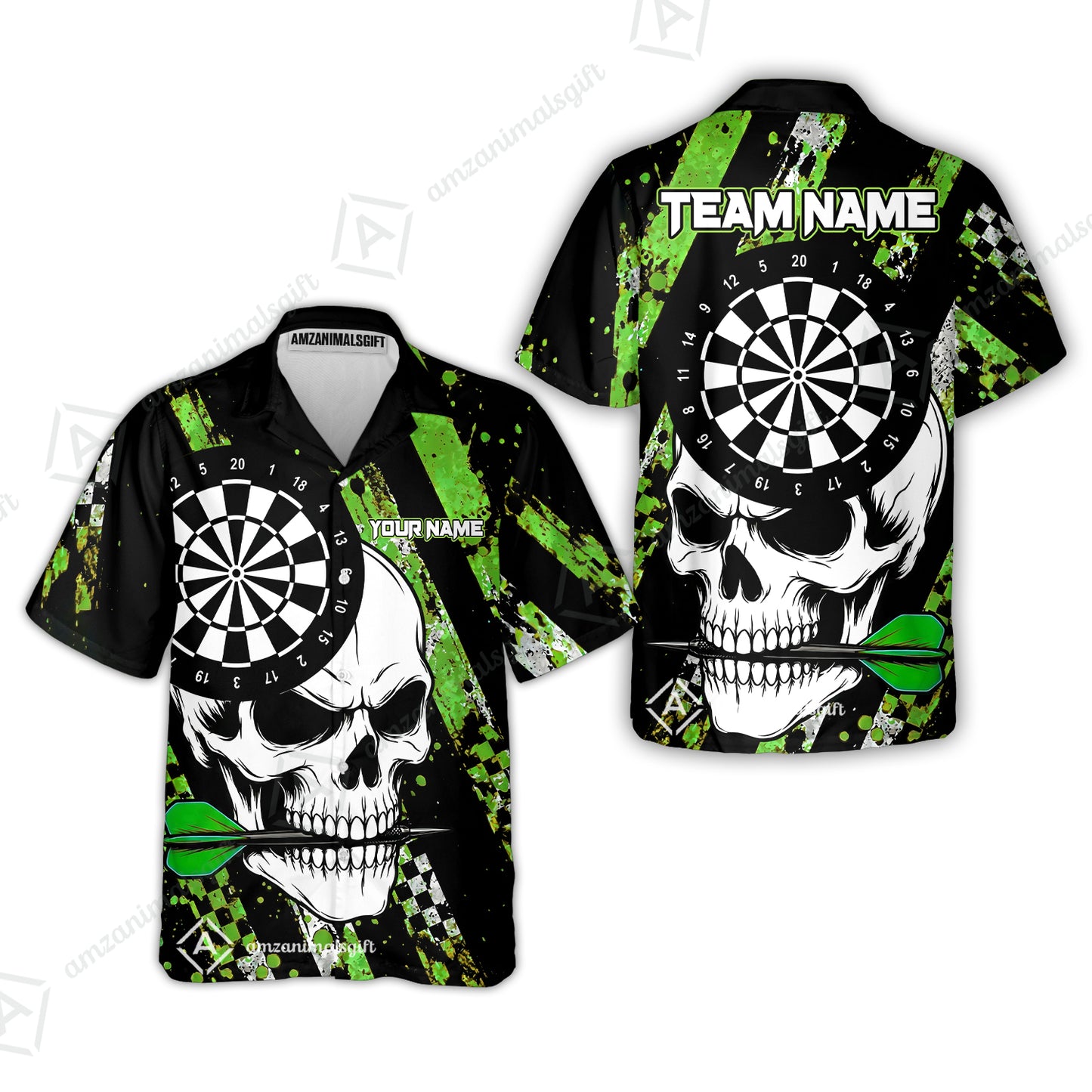 Custom Darts Jersey Polo Shirt, Skull Bites Dart, Custom Dart Jersey Team Shirt For Players With Name & Team Name