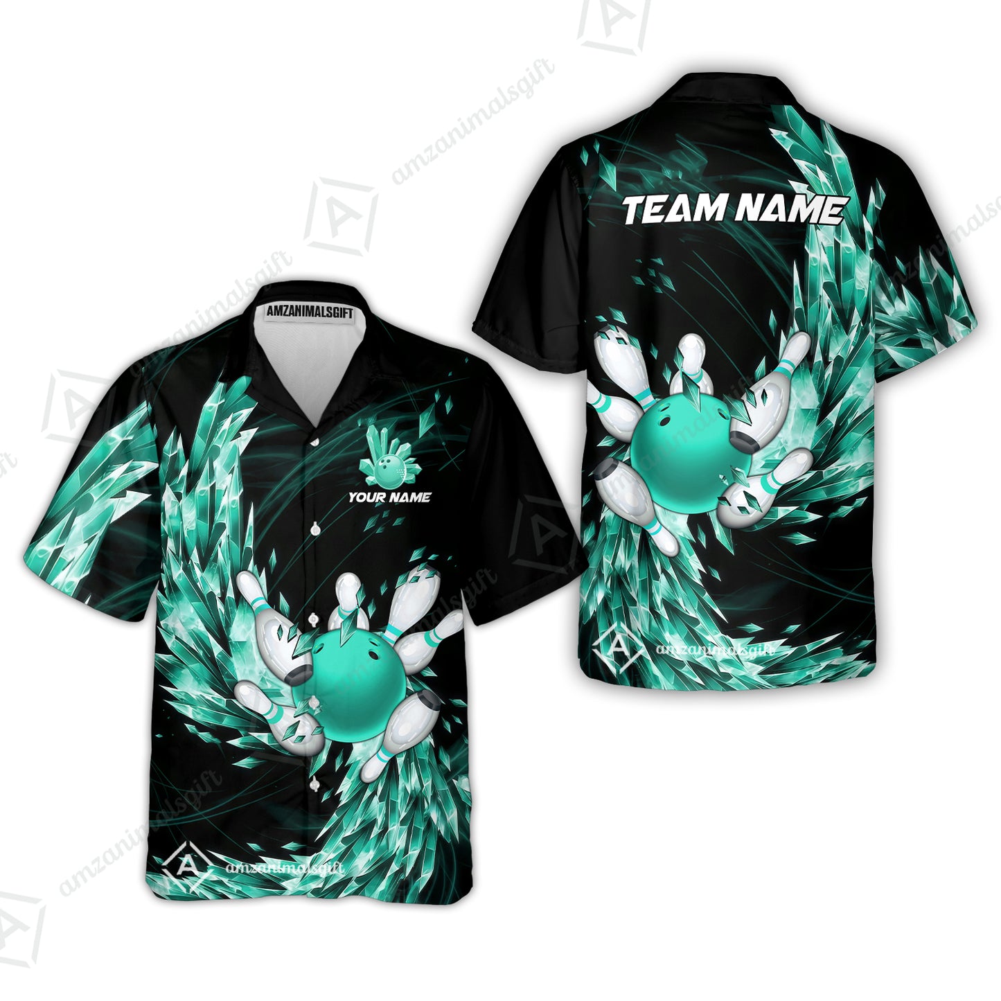 Custom Bowling Jersey Polo Shirt, Crystal Explosion Bowling Custom Bowling Jersey Team Shirt For Players With Name & Team Name