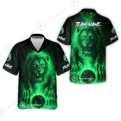 Custom Bowling Jersey Polo Shirt, Bowling Lion Of The Savannah, Custom Bowling Jersey Team Shirt For Players With Name & Team Name