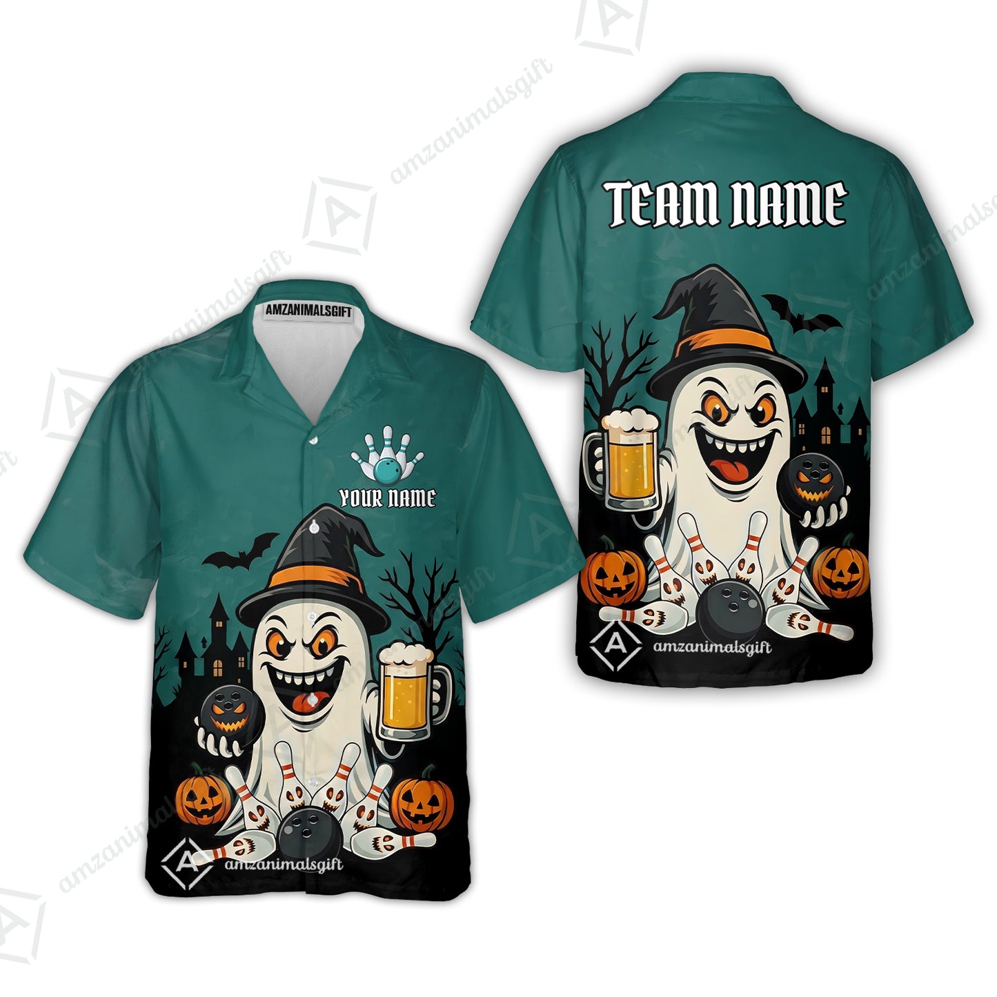 Custom Bowling Jersey Polo Shirt, Bowling Halloween Witch, Custom Bowling Jersey Team Shirt For Players With Name & Team Name