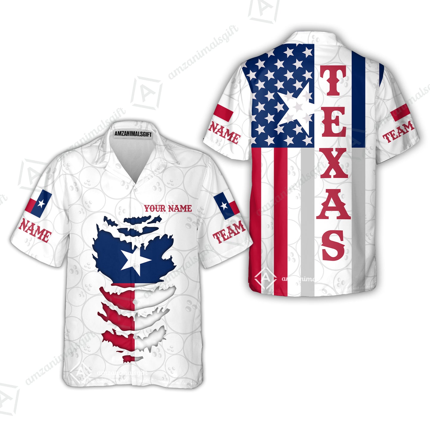 Custom Bowling Jersey Polo Shirt, Bowling Texas Flag Text, Custom Bowling Jersey Team Shirt For Players With Name and Team Name