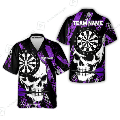Custom Darts Jersey Polo Shirt, Skull Bites Dart, Custom Dart Jersey Team Shirt For Players With Name & Team Name